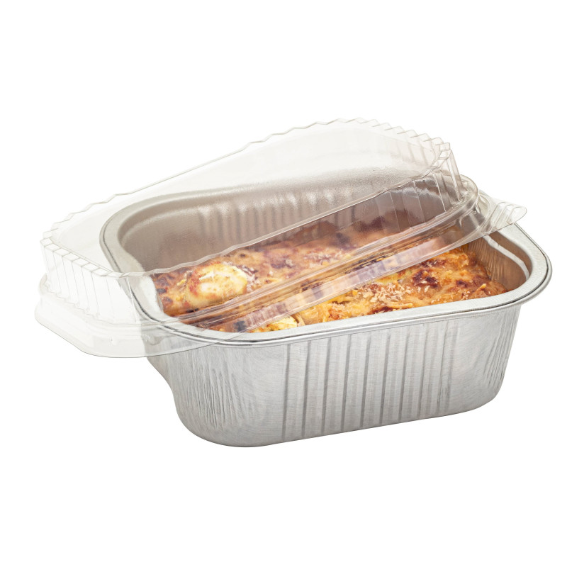 100 Barquettes Aluminium Avec Couvercles - 430 Ml - Parfaites Pour Emporter, BBQ Et Congélation